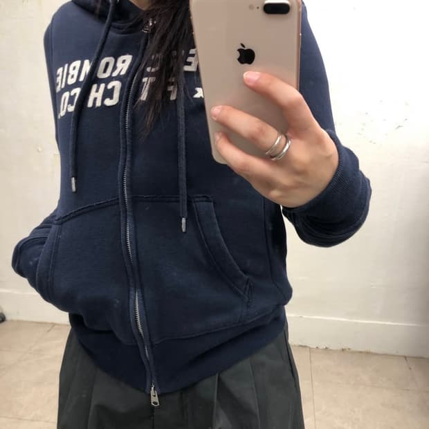 아베크롬비 양털 후드 집업