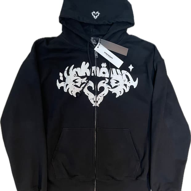 UNKNOWN 트라이벌 블랙 후드집업 M