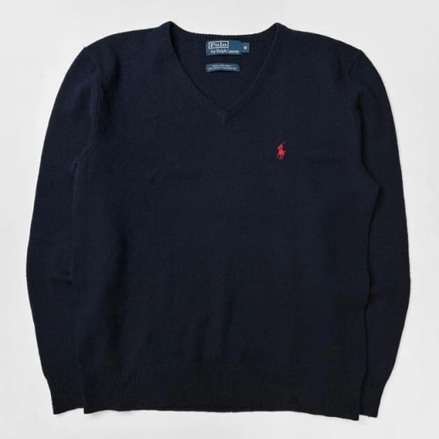 폴로 랄프로렌 00's 100% 램스울 브이넥 니트 PN5685   