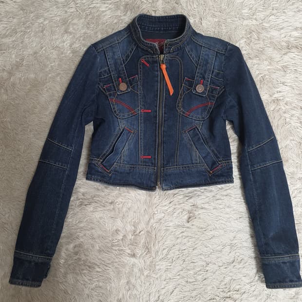 맥긴 데님 크롭 청자켓 사이즈  160/55