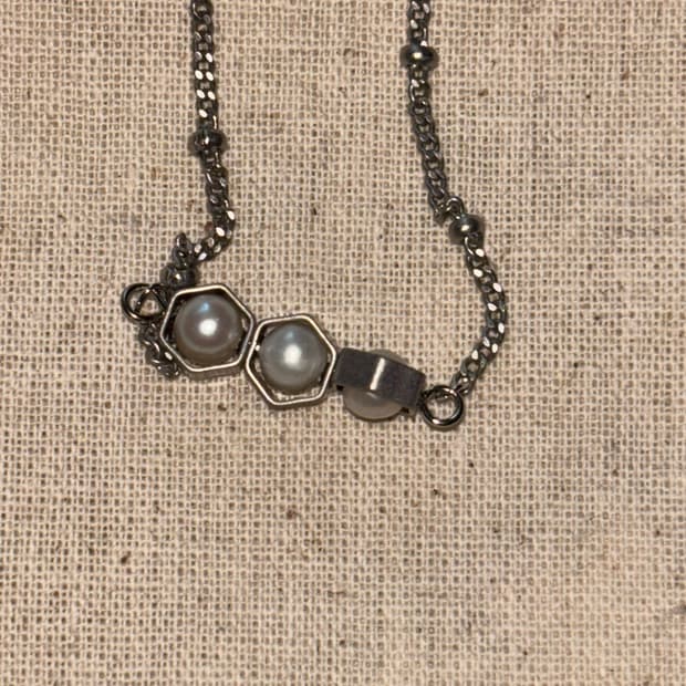 Antique Hexa Pearl Necklace