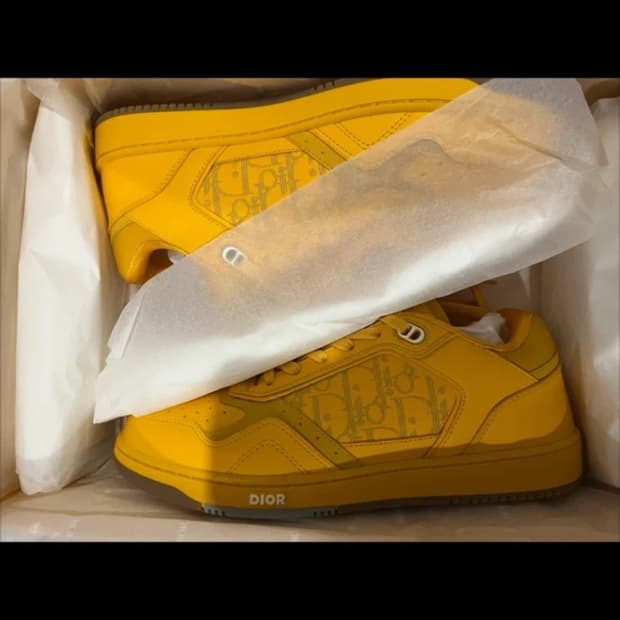디올 B27 로우탑 스니커즈 옐로우 새상품