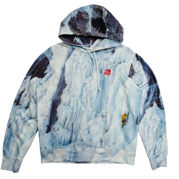 슈프림 X 노스페이스 아이스 클라임 후드티 S