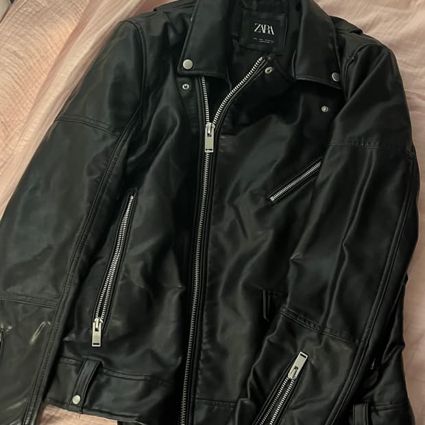 자라 가죽자켓 L