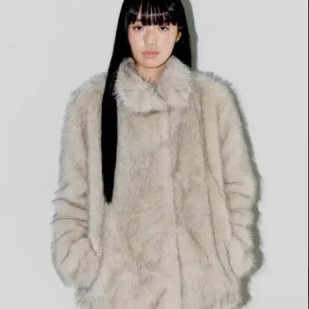 (구해요) 오피쉬 라이트그레이 퍼자켓