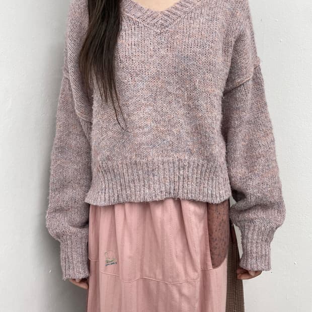 얼스뮤직앤이콜로지 부클 라벤더 니트