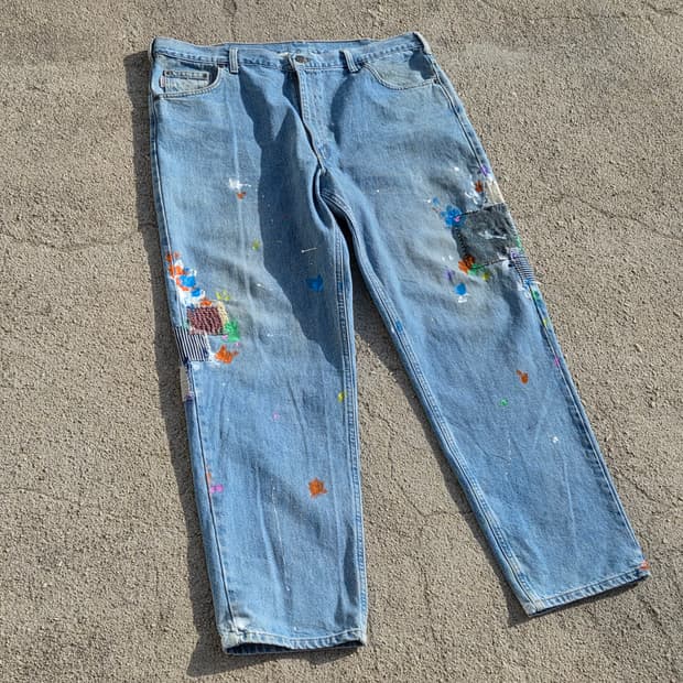 S.O/핸드페인팅, 패치워크 커스텀팬츠