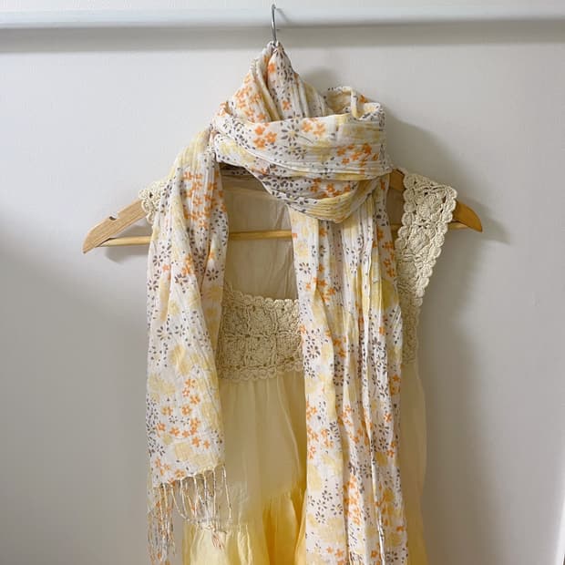 플라워 빈티지 스카프