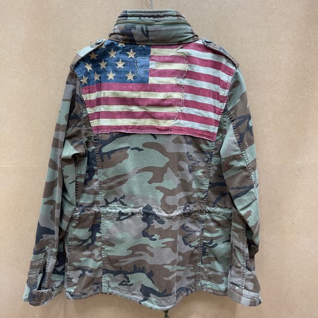 데님앤서플라이 랄프로렌 카모 성조기 야상자켓