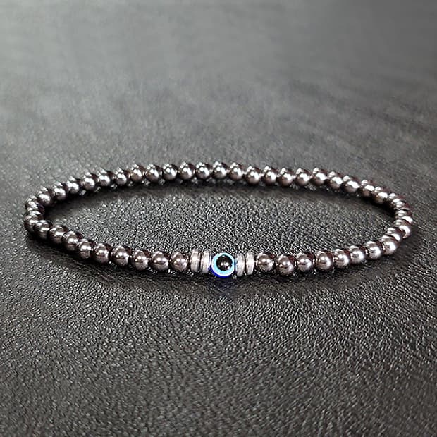 관음의눈 헤마타이트 4mm 남자 빈티지 원석 팔찌