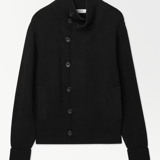 코스 아뜰리에 퍼널넥 니트 울 자켓 M