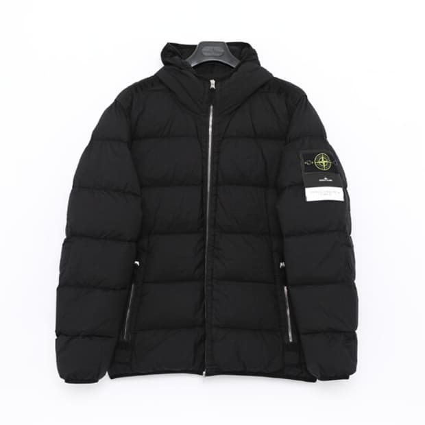 스톤아일랜드 심리스터널 숏패딩 블랙 XL