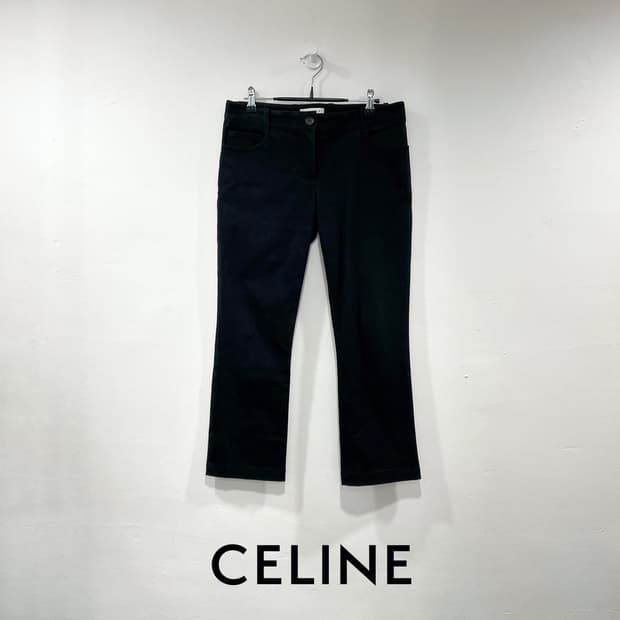CELINE 셀린느 블랙 팬츠 7부