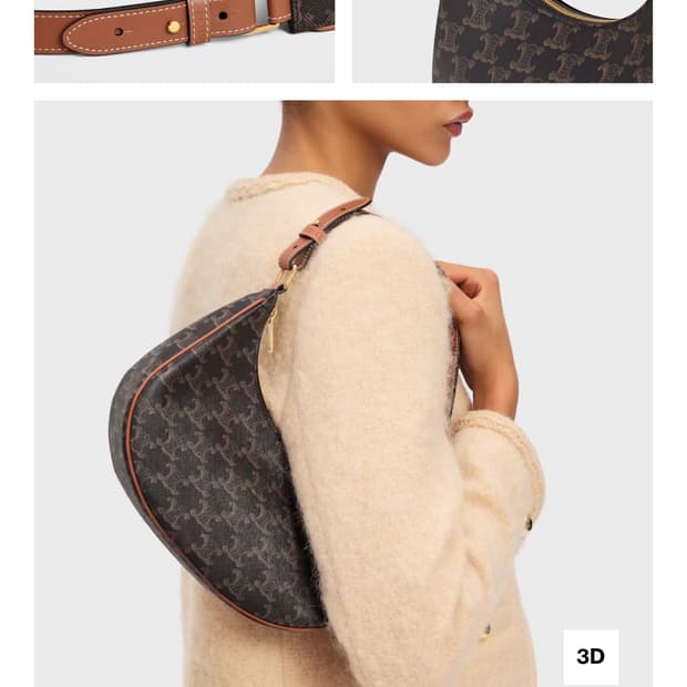 셀린느 아바백 - 트리옹프 캔버스 & 카프스킨