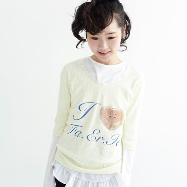  fa.er.ie lace T-shirt (lemon)