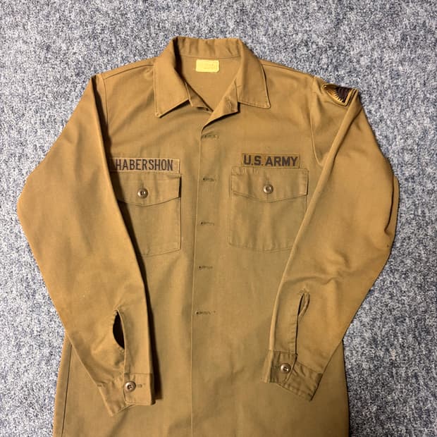 80s 오리지널 미군 OG-507 유틸리티 셔츠