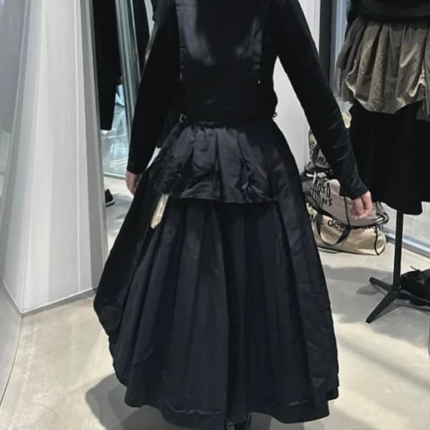 (마지막가격)꼼데가르송 블랙 24ss 컷 아웃 원피스 (블랙 s)