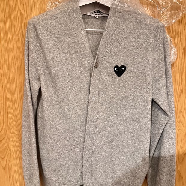 꼼데가르송 가디건 그레이 S