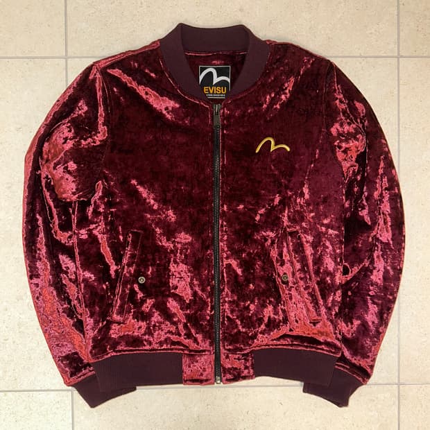 Evisu Velour Bomber Jacket