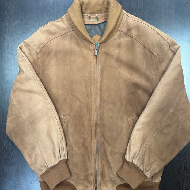 브라운 스웨이드 자켓 무스탕