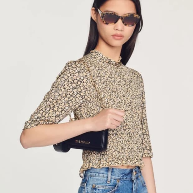 산드로 스모크밴드 블라우스 3사이즈