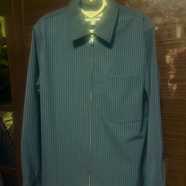 [남성XS]COS 코스 릴렉스드핏 네이비 체크패턴 자켓