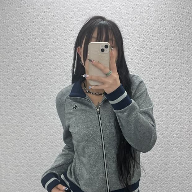 카파 희귀 Y2K 트윙클 트랙탑 져지 집업 S C07689