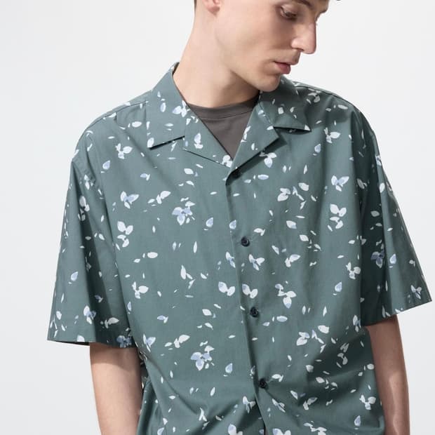 [4XL] 유니클로 오픈칼라셔츠 그레이 화와이안셔츠 카키 그린