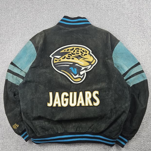 G-III 잭슨 빌 재규어스 팀 가죽 바시티 자켓 (XL) / 10437