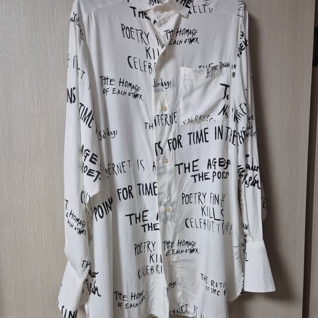 EACH X OTHER 이치아더 프린트 셔츠 화이트 스몰 블라우스