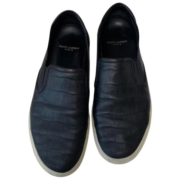 Saint Laurent Crocodile Leather Slip Ons