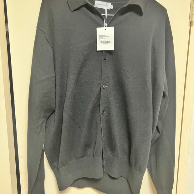 스테디에브리웨어 코튼 칼라 가디건 블랙 1사이즈 새상품