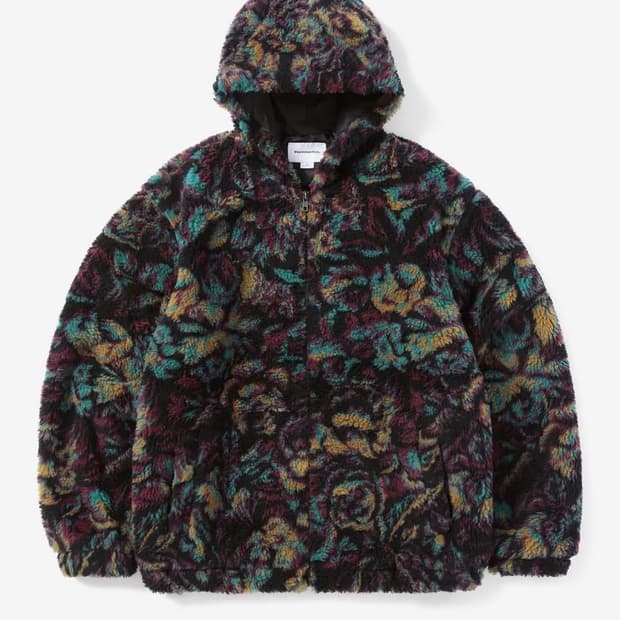 Floral Faux Fur Jacket Multi