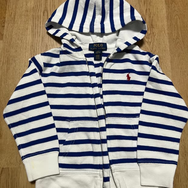 폴로 랄프로렌 키즈 스트라이프 후드집업