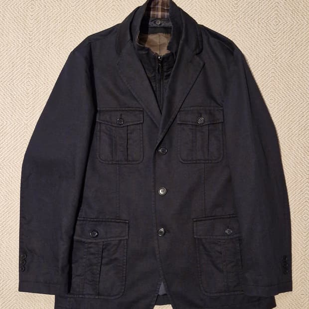 헨리코튼 밀리터리 사파리 자켓 100