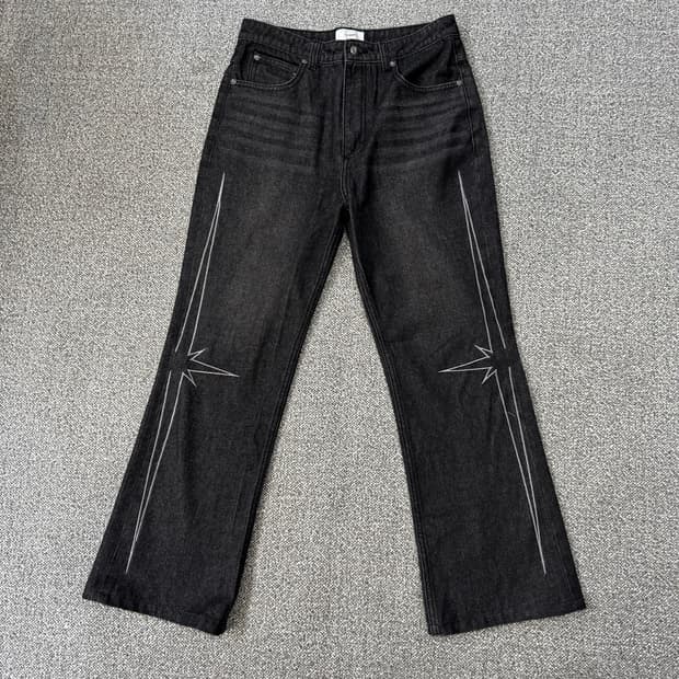 틸던 사이드 플래시 워시드 데님 팬츠