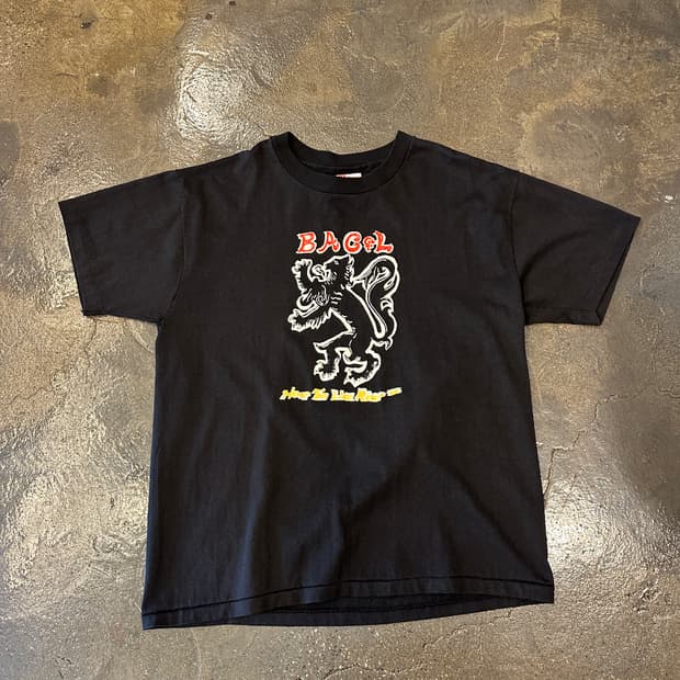 90s Hanes BACAL 싱글 스티치 프린팅 티셔츠 L