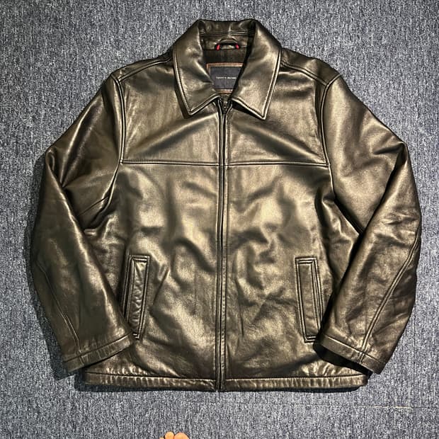 빈티지 00s 타미힐피거 가죽 자켓