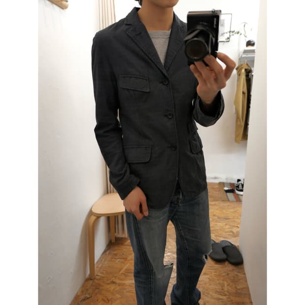 엔지니어드 가먼츠 패턴 블레이저 자켓