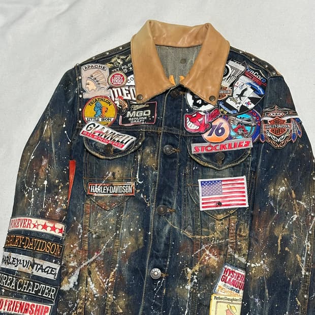 XL vtg 패치워크 데님 자켓