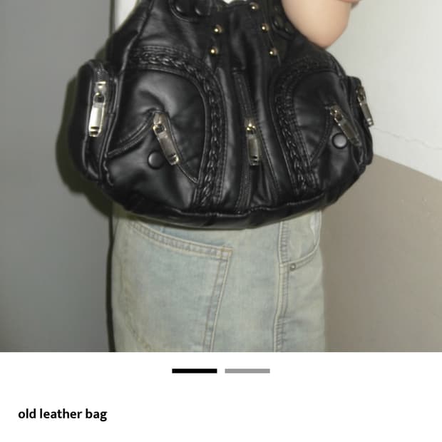 아워캐비넷 old leather bag