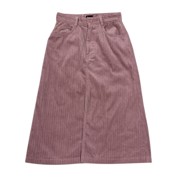 LEE 리 코듀로이 롱스커트 치마 핑크 S