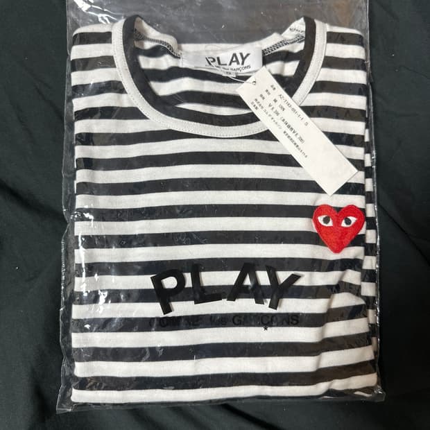 꼼데가르송 플레이 스트라이프 롱슬리브 S