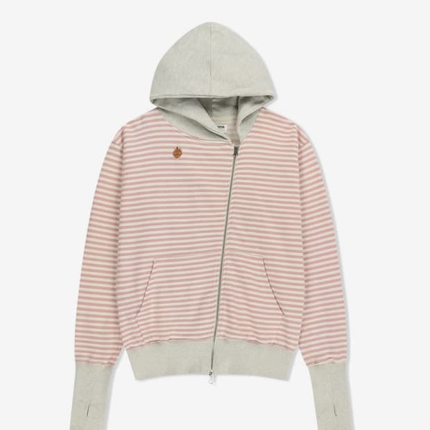 (구해요) 더뮤지엄비지터 핑크 후드집업