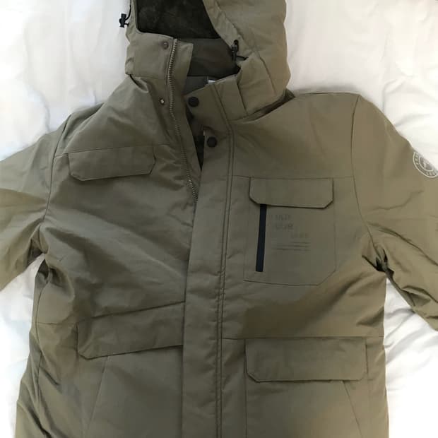 Jeep 카키 후드 패딩 점퍼