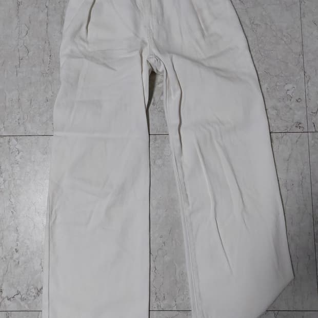 낫포너드 밴딩 원턱 와이드 데님 팬츠