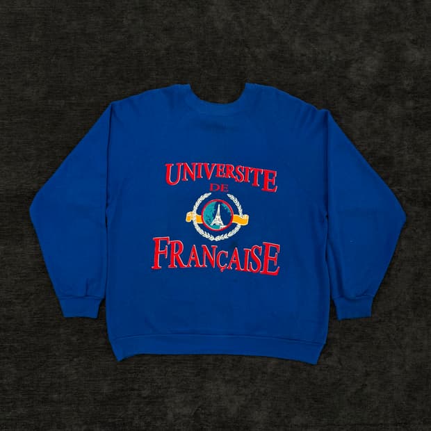 80s universite de francaise 스웻셔츠  