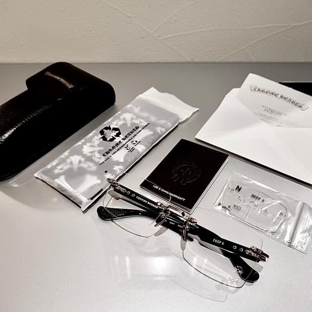 크롬하츠 딥2  블랙/실버 무테안경