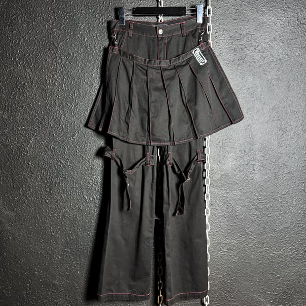 Deorart – Layered Skirt Bondage Pants