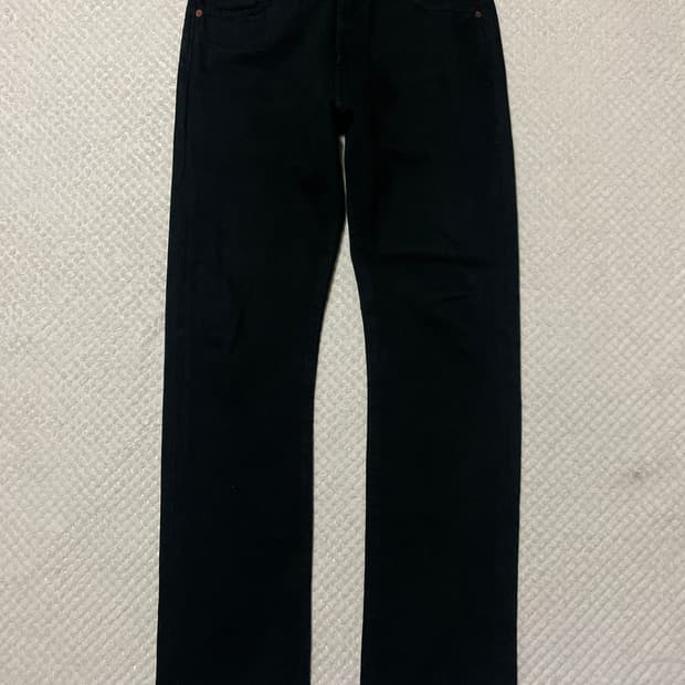 [30X32] 리바이스 501 오리지널 핏 프리미엄 빅E 데님 흑청